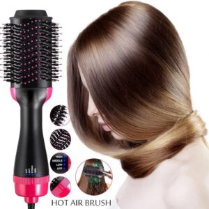 one step hair dryer & volumizer – 3 in 1 hot air brush styler & straightener for salon smooth hair