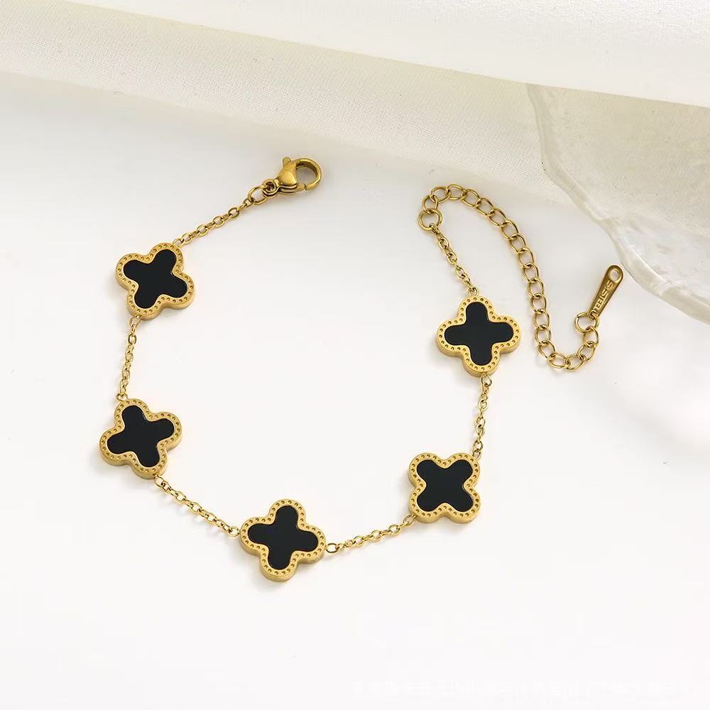 QXT-134 Clover Bracelet , Stainless Steel | Elegant & Durable Accessory