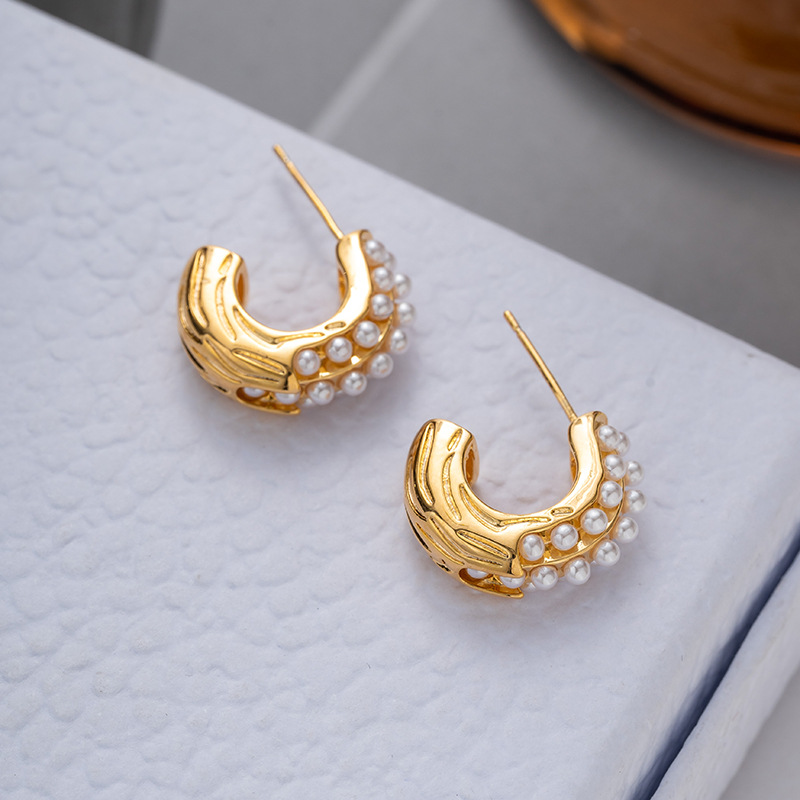 ZJX-169 Pearl Bali ,Elegant Korean Style Earrings, Stylish Fashion Jewellery for Women
