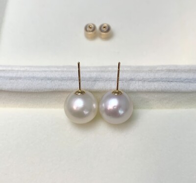 PJT-177 Simple Pearl Earrings 10mm ,Elegant Jewelry, Stylish Accessory for Women- White Colour