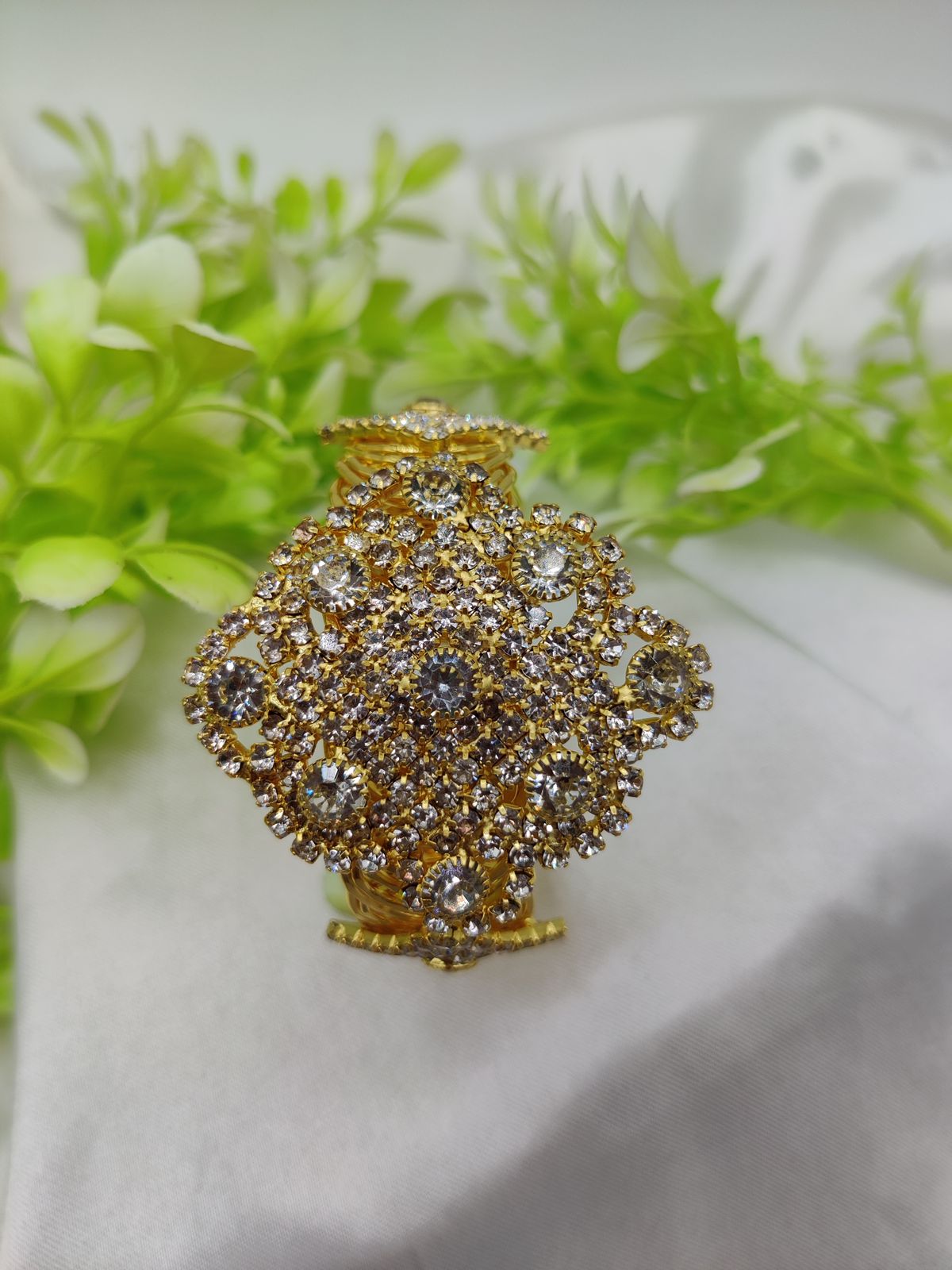 Imported Elegant Crystal Studded Bracelet | Regal Crystal Bracelet | Adjustable Bracelet â€“ Best Quality Artificial Bracelet For Girls & Women - Random Color