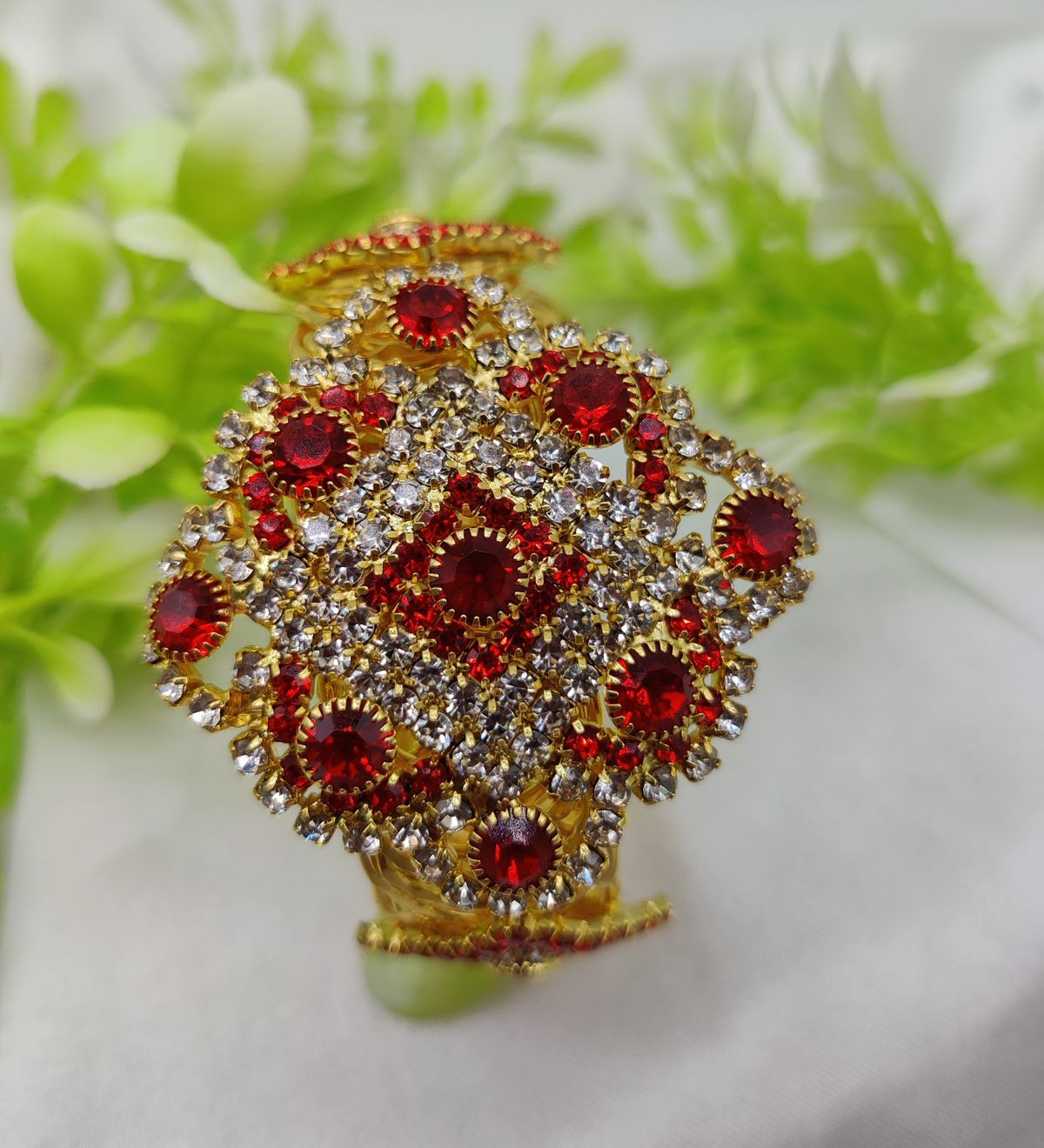 Imported Elegant Crystal Studded Bracelet | Regal Crystal Bracelet | Adjustable Bracelet â€“ Best Quality Artificial Bracelet For Girls & Women - Random Color